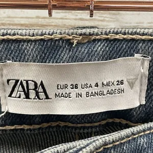 Zara Womens Size 4 Jeans Denim Blue Skinny Ankle Slim 5‎ Pocket Pants Zippered thumbnail 4