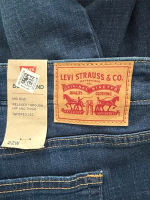 Levi's Boyfriend Jeans in Cobalt Layer Blue, Plus-Size 22W, NWT thumbnail 9