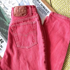 Vintage Women's Levi's Red Button Fly Made In USA Cotton Size 7M Rare Retro 90s thumbnail 13