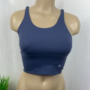 Savvi Gray Athletic Sport Cropped Bra Top NEW M thumbnail 4