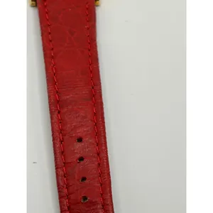 Parmeni Quartz Gold‎ Tone Red Dial Leather Band Women's Watch thumbnail 3