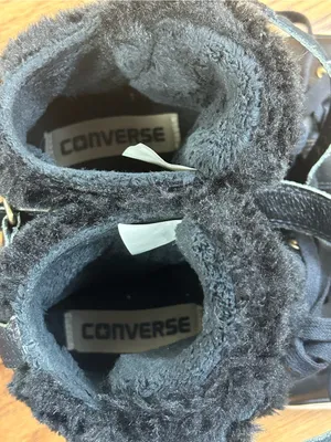 CONVERSE Chuck Taylor All Stars Leather Faux Fur High Top Sneakers Size 8.5 thumbnail 11