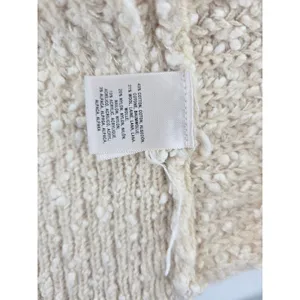 Moth Sweater Womens Medium Chunky Knit Side Zip Cream V thumbnail 6