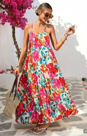 Shein Maxi Dress Floral thumbnail 1