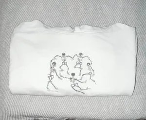 Brandy Melville Cropped Dancing Skeleton Sweatshirt thumbnail 2