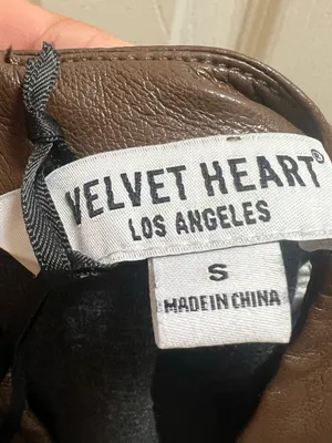 Velvet Heart Brown Leather-Look Sleeveless top thumbnail 6