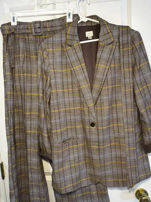 A New Day Plaid Pantsuit Set thumbnail 1