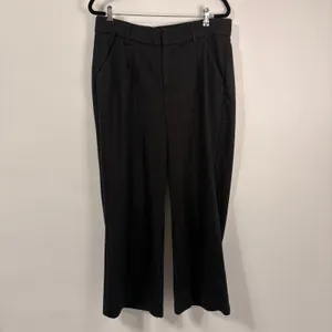 Democracy Dark Gray Plaid Wide Leg Dress Pants Sz 14W thumbnail 2