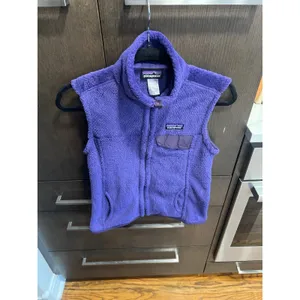 Patagonia Women's Re-tool‎ Fleece Vest Purple Full Zip Size Small EUC thumbnail 2