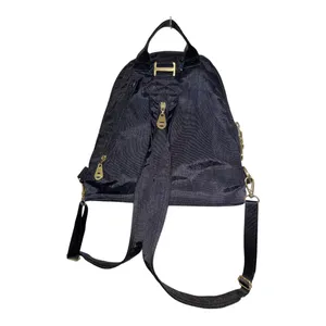 Bagatelle Black Nylon Backpack with Gold-Tone Hardware thumbnail 15