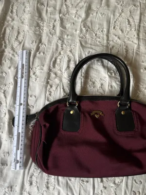 Victoria's Secret Burgundy Satchel with Black Handles thumbnail 9