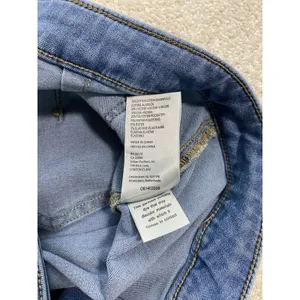 We The Free Flared Women's Jeans Light Blue Denim Raw Hem Stretch High Rise thumbnail 11