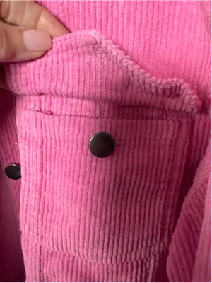 POL Pink Corduroy Raw Hem Jacket Size L EUC thumbnail 8