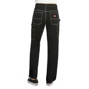 Dickies Cargo Black Straight-Leg Pants with White Stitching and Side Pockets thumbnail 5