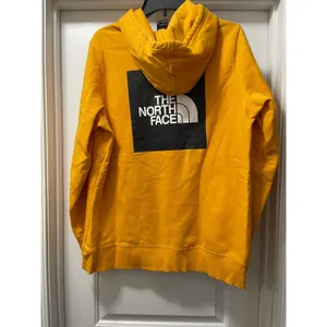 The North Face Womens‎ XL Yellow Hoodie Sweatshirt Pullover Logo Box thumbnail 2