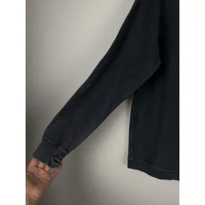 Royce Comfy Corded Top Sweatshirt Women's Small Thumb Holes Black‎ Minimalist thumbnail 5
