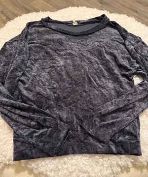 Free People We the Free velour blouse xs thumbnail 1