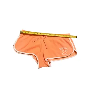 Y2K‎ Hollister Micro Mini Shorts Pastel Peach Retro Track Stripe Lounge Size L thumbnail 7