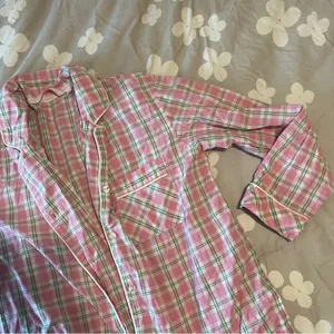 Victoria's Secret Pink Plaid Pajama Top thumbnail 2