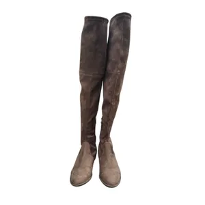 Marc Fisher Over The Knee Boots Taupe Faux Suede OTK Boots‎ Size 7.5 thumbnail 11
