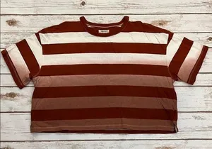Madewell Dip-Dye Oversized Tee in Groton Stripe thumbnail 1
