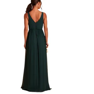 Birdy Grey NEW Laurie Empire Dress in Chiffon Emerald thumbnail 3