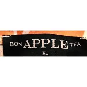 Bon Apple Tea Womens XL Orange White Leaf Print Tunic Blouse Tropical‎ Resort thumbnail 4