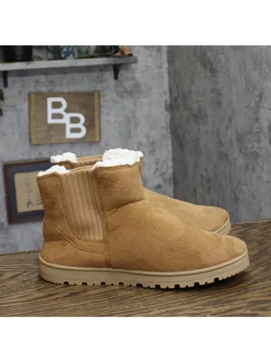 Isotoner / Outdoor Faux Fur Lined Boot Slippers Buckskin Brown XL (9.5-10) thumbnail 6