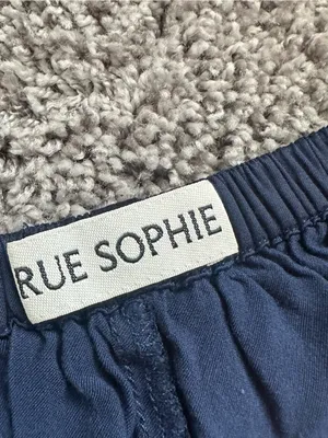 Rue Sophie Flowing Satin Wide-Leg Pants in Navy thumbnail 5