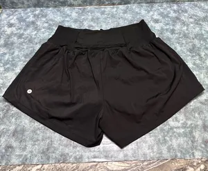 HALARA SoftlyZero Airy Black Athletic Shorts with Hidden Pocket and High Waist thumbnail 1