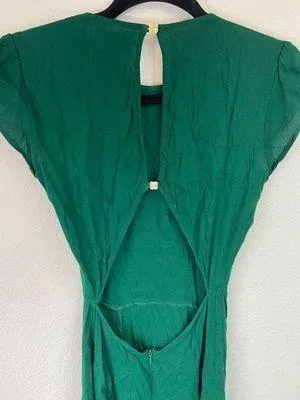 Reformation the Gavin dress in emerald size 4 thumbnail 2