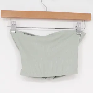 Boture Sage Green Ribbed O-Ring Cutout Tube Top XS thumbnail 4
