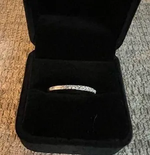 Gorgeous Stainless Steel Silver Band Size 7 thumbnail 1