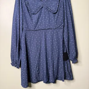 NWT Lulus Sweetie Aura Polka Dot Mini Dress Navy Blue Women’s Size Medium thumbnail 8