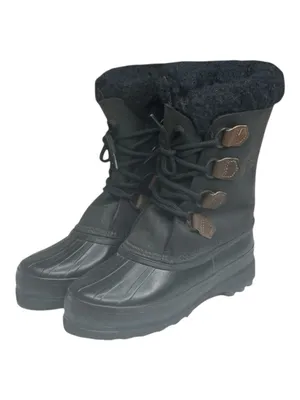 Vintage: Sorel ™ ✪ Alpine Felt Lined Wool Trim Leather Lug Sole Boots ✪ Black 7M thumbnail 7