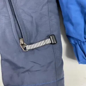 L.L. Bean Jacket Womens M Blue Nylon Winter Hooded Insulated Quilted Zip‎ Logo thumbnail 4