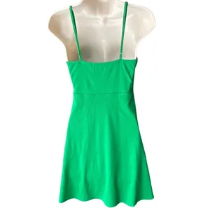 NWT ~ WILD FABLE Green Ribbed Knit Short Skater Mini Dress ~ Women's Size MEDIUM thumbnail 4