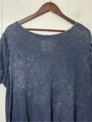 We The Free Free People Mineral Wash Oversized Tunic Tee Blue XS/S Boho thumbnail 2