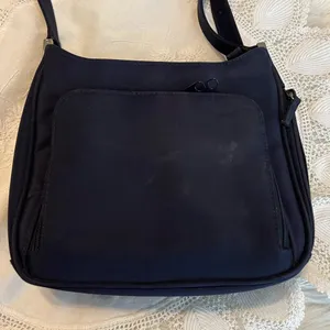 Vintage Strada Navy Blue Purse Handbag Crossbody Several Compartments thumbnail 4