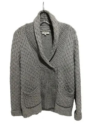 Madewell Womens Sweater Medium Gray Knit‎ Casual Career Cardigan thumbnail 1