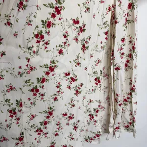 Reformation Dainy Floral Midi Dress White Red Size 2 thumbnail 7
