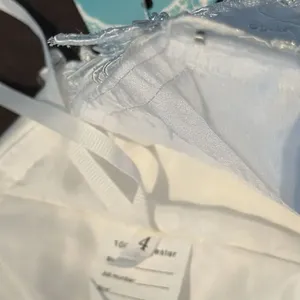 Women’s White Wedding Dress Zip Up Back Train Size 4 NWT thumbnail 8