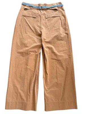 NWT Free People Wide Leg Buckle Back Pants Tobacco Brown Size 12 Retail $148.00 thumbnail 11