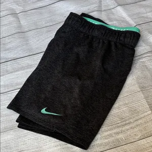 Nike Women's Iron Gray and Green Athletic Dri FIT Shorts XL thumbnail 3