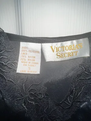 Victoria's Secret Vintage Gold Label Black Satin Lace-Trim Cami Size Small thumbnail 3
