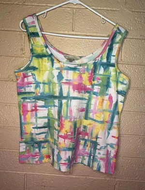 Jillian nicole Colorful Abstract Print Women's Top thumbnail 1