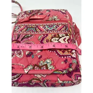 Vera Bradley pink floral and paidlsely hipster crossbody bag thumbnail 8