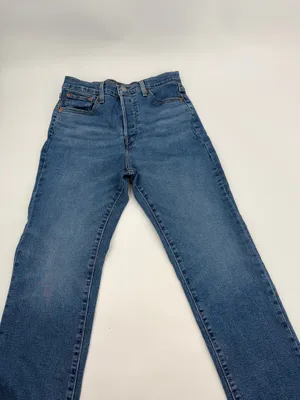 Levi's Jeans Womens 30 Blue Medium Wash Wedgie Straight Stretch Button Fly Ankle thumbnail 11