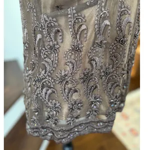 Spiegel Vintage Y2K Brown Mesh Sequin Beaded Baby Doll Top Whimsygoth Fairy Grunge thumbnail 5