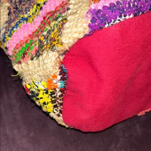 Colorful Woven Tote Bag Red thumbnail 6